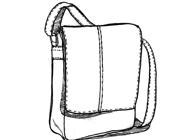 messenger bag drawing reference
